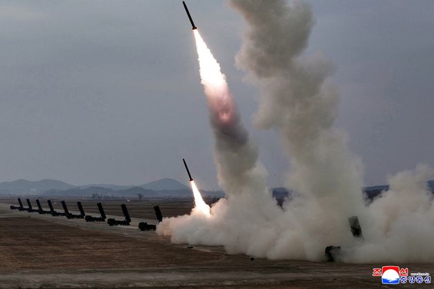North Korea fires multiple short-range ballistic missiles towards the sea