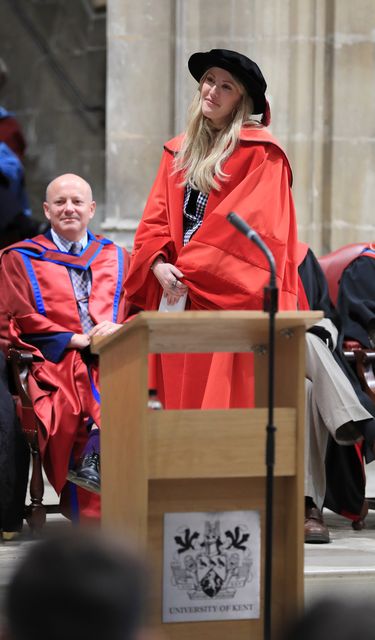 Ellie Goulding before receiving her honorary Doctor of Arts degree (Gareth Fuller/PA)