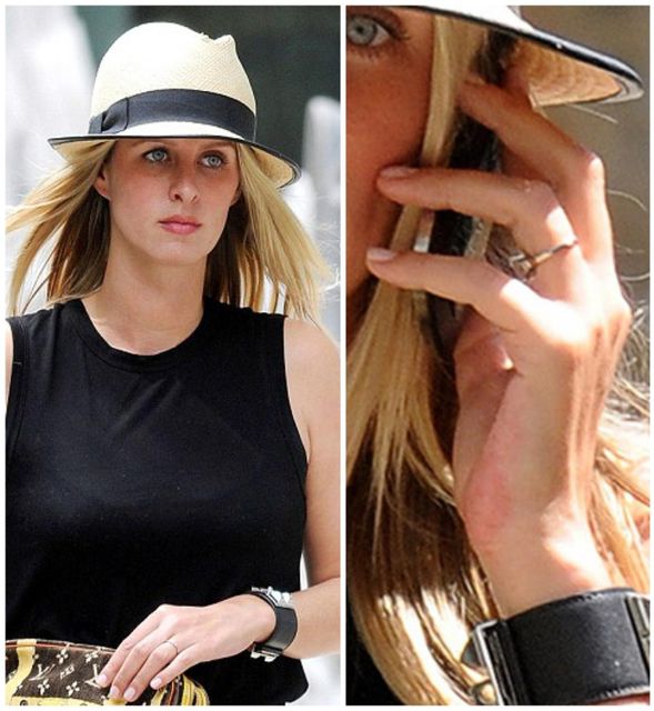Nicky Hilton has finally given a glimpse of her impressive diamond engagement ring.