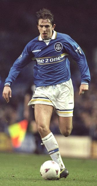 Gareth Farrelly in his Everton days. Photo: Clive Brunskill/Allsport