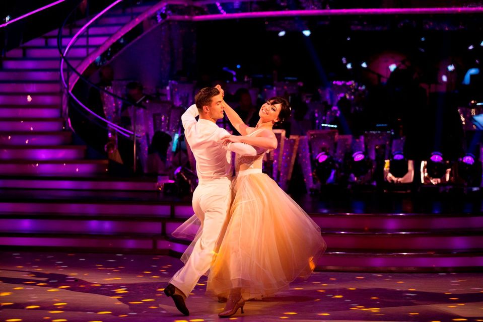 Daisy Lowe with dance partner Aljaz Skorjanec during the dress rehearsal for the live show of Strictly Come Dancing. Picture: Guy Levy/BBC/PA Wire