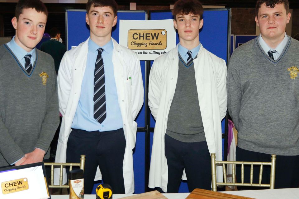 The ‘Chew Chopping Boards’ team from The Patrician Academy, Mallow.