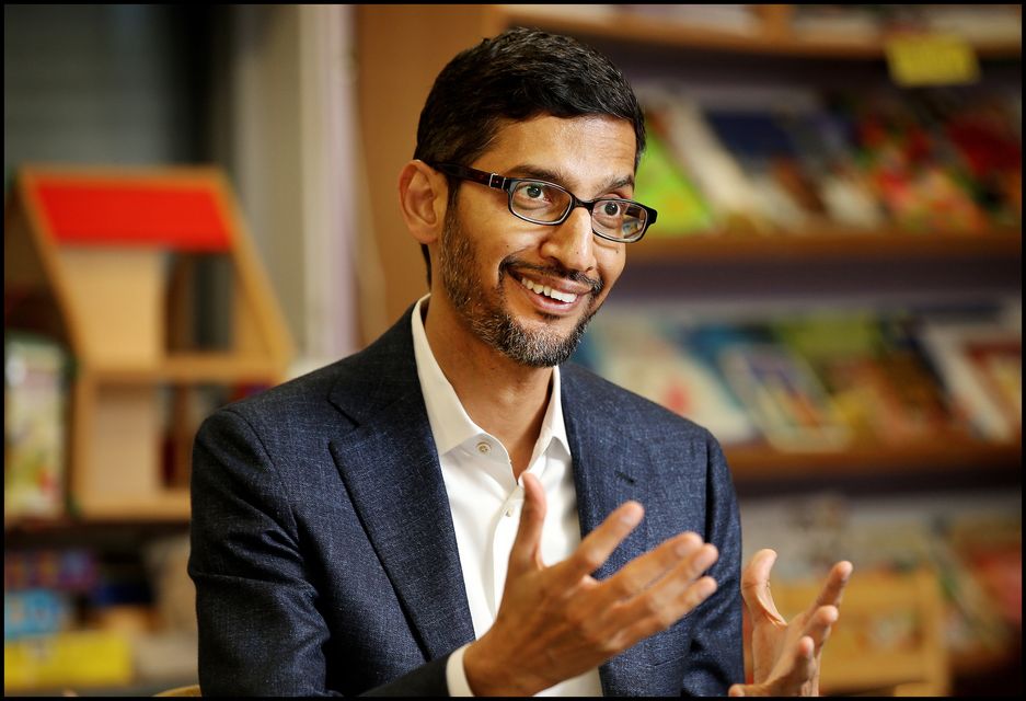 Google CEO Sundar Pichai. Photo: Steve Humphreys