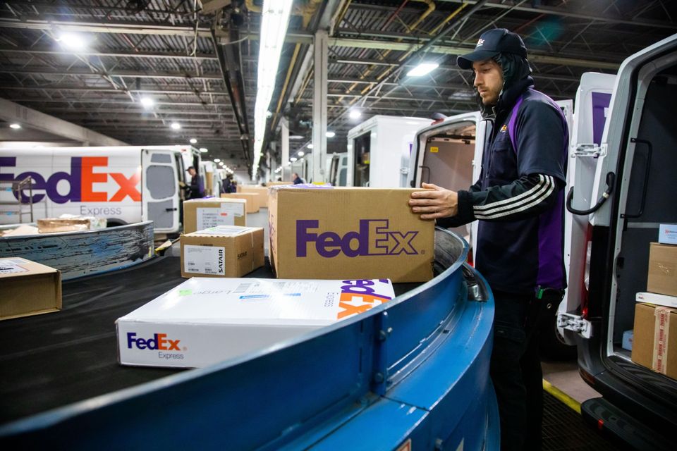 The new FedEx facility will feature a warehouse covering over 14,500 sqm and include 30 loading bays for trucks and over 100 loading bays for vans to load and unload shipments. Photo: Michael Nagle/Bloomberg