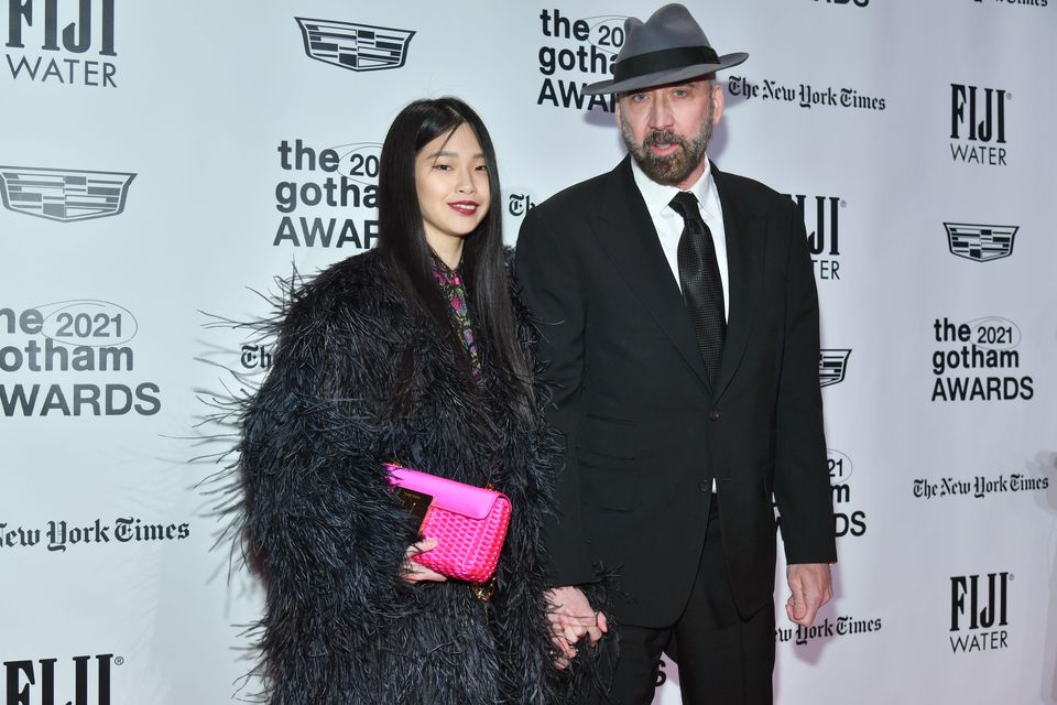 Nicolas Cage with his wife Riko Shibata (Alamy/PA)