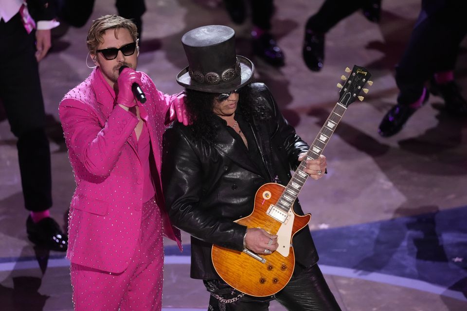 Slash was brought on stage as part of the performance (Chris Pizzello/AP)