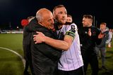 thumbnail: Dundalk manager Noel King and John Mountney after the SSE Airtricity Premier Division win over Bohemians at Oriel Park in Dundalk, Louth. Photo: Stephen McCarthy/Sportsfile