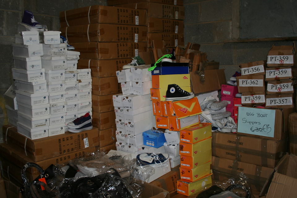 The counterfeit goods. Photo: Garda press office.