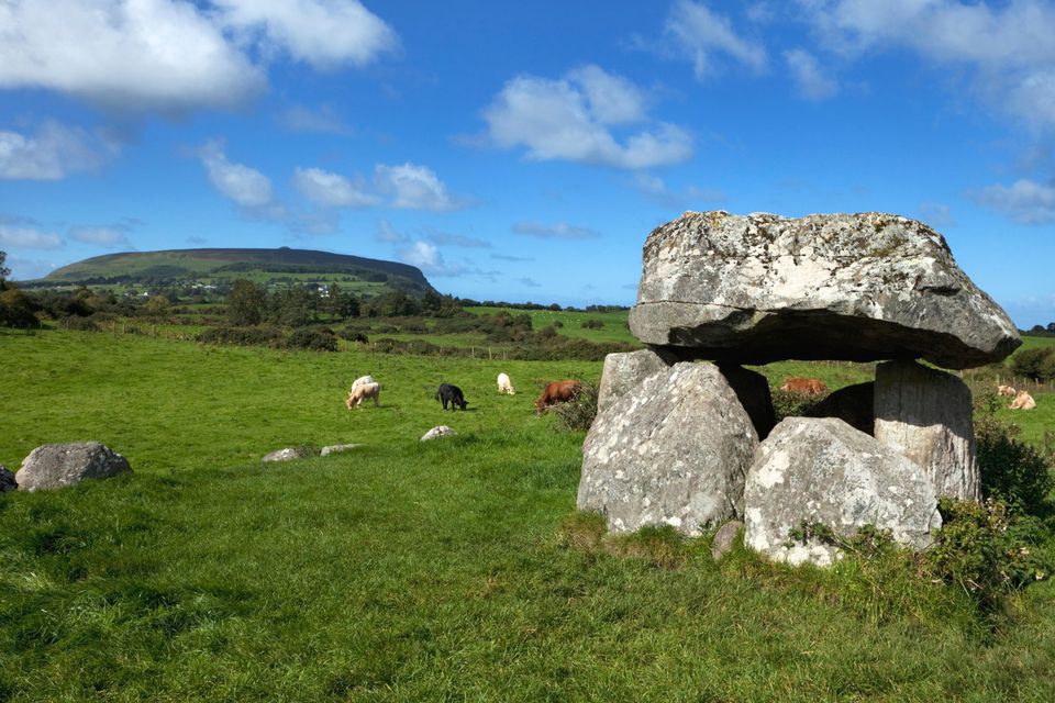 A dolmen facing Knocknarea and Queen Maeve’s tomb