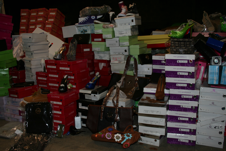 The counterfeit goods seized. Photo: Garda press office.