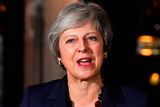 thumbnail: Brave face: Britain’s Prime Minister Theresa May gives a statement outside 10 Downing Street in London last night. Photo: AFP/Getty Images