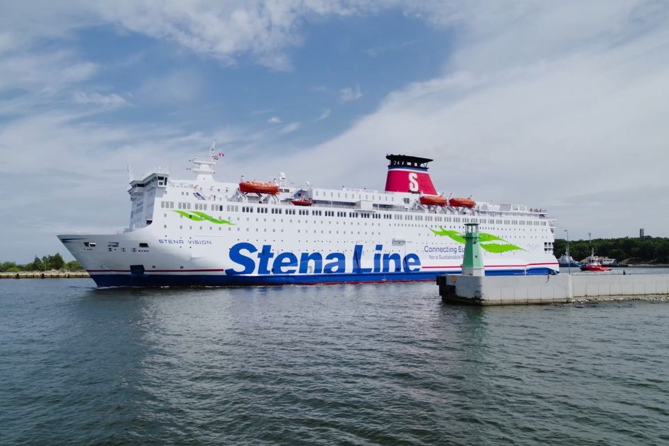 The Stena Vision leaving Gdansk in Poland.