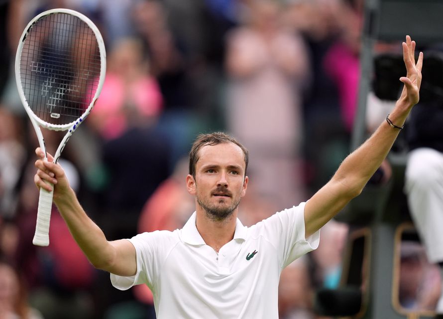 Daniil Medvedev ended his wait for a Centre Court win (Jordan Pettitt/PA)