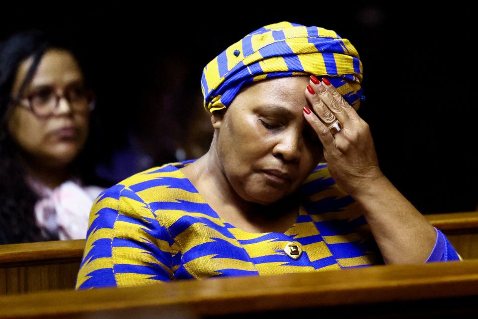 Former defence minister Nosiviwe Mapisa-Nqakula appears in a Pretoria court. Photo: Reuters
