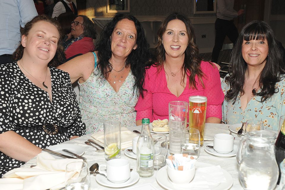 Pictured at the Gorey Community School's teachers retirement function in the Amber Springs on Friday evening were Emily Fairweather, Maria O'Loughlin, Ciara Walsh and Eleanor O'Mahony. Pic: Jim Campbell