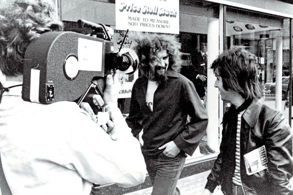 Billy Connolly being filmed during his 1975 tour