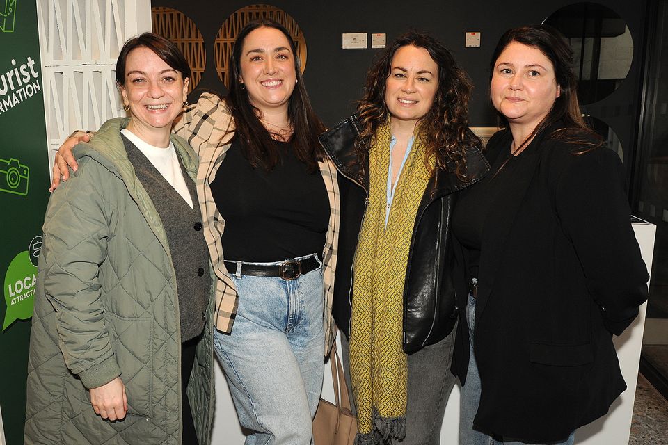 Kate Breen, Lisa Holahan, Aine O'Meara and Aoife Sullivan pictured at the Page to Stage One-Act Drama Festival 2024 in the Wexford Arts Centre on Saturday. Pic: Jim Campbell