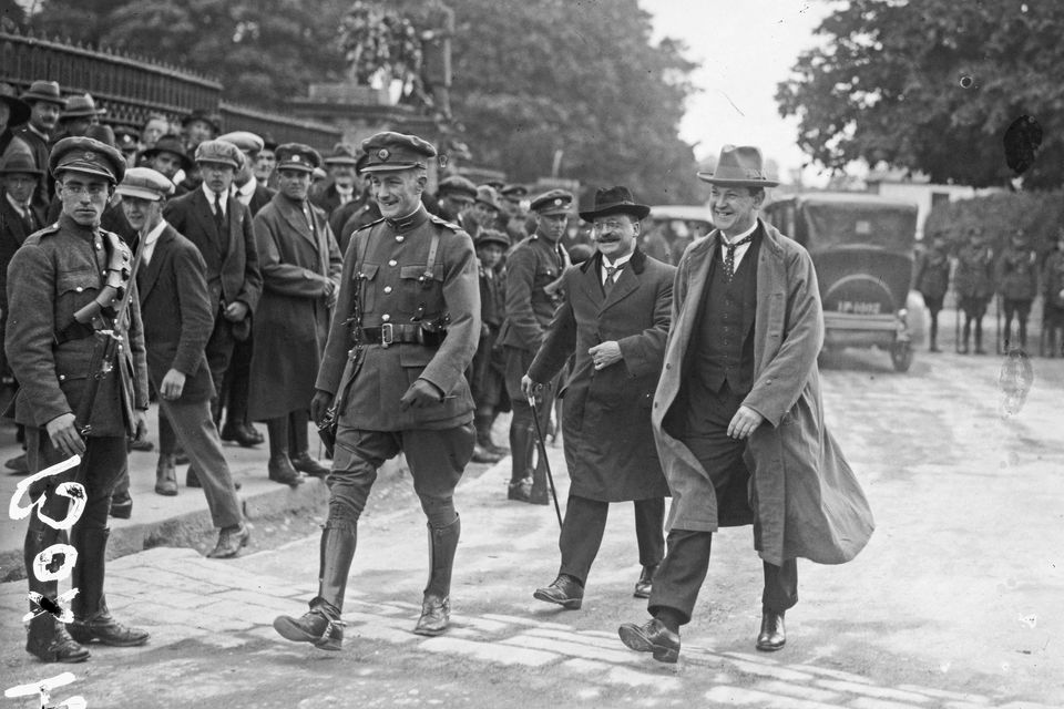 Richard Mulcahy, Arthur Griffith and Michael Collins