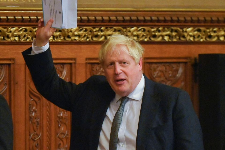 Former UK prime minister Boris Johnson was spouting 'utter nonsense', Germany said. Photo: Toby Melville