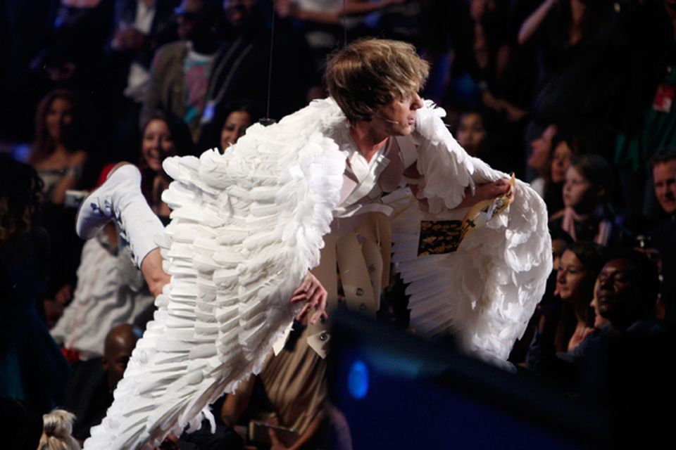 Actor Sacha Baron Cohen onstage during the 18th Annual MTV Movie Awards held at the Gibson Amphitheatre on May 31, 2009 in Universal City, California Photo: Getty Images