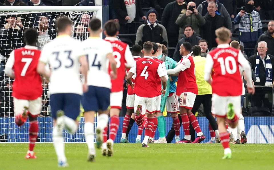 Arsenal's Aaron Ramsdale kicked by fan after win at Tottenham, Premier  League