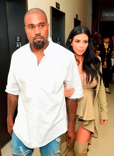 (L-R) Kanye West and Kim Kardashian-West attend the Rihanna Party at The New York Edition on September 10, 2015 in New York City.  (Photo by Michael Loccisano/Getty Images for EDITION)