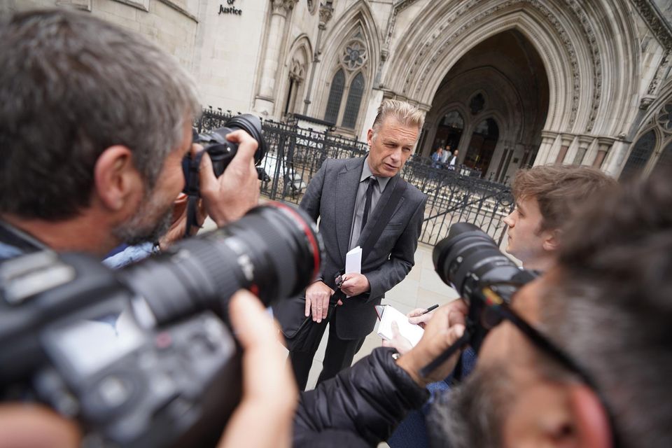 Chris Packham speaking to the media outside the Royal Courts of Justice (James Manning/PA)