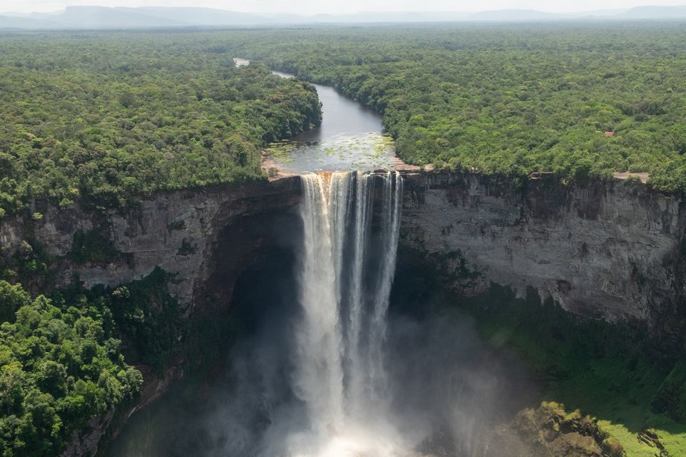 Kaieteur Falls, Guyana.  PA Photo/Sarah Marshall.