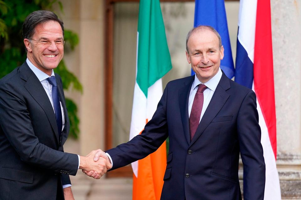 Big decisions: Dutch PM Mark Rutte with Taoiseach Micheál Martin