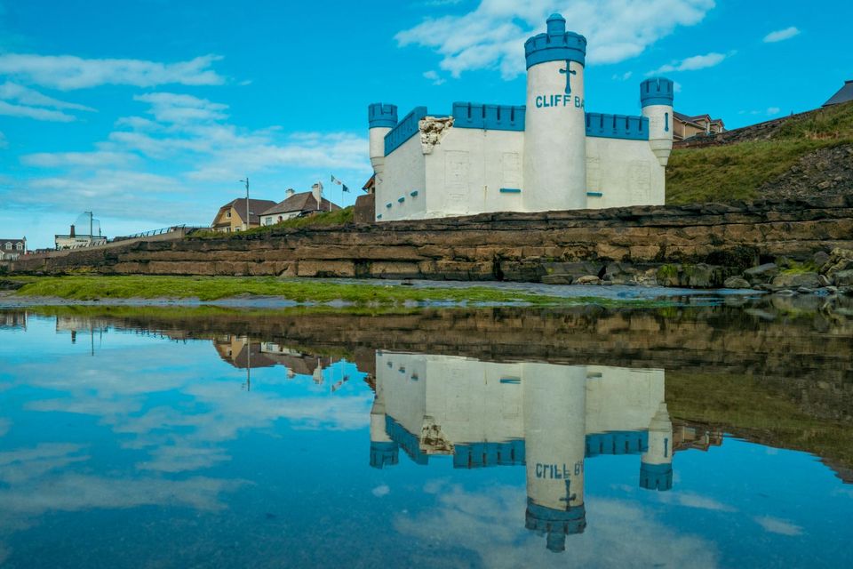 The Old Cliff Baths at Enniscrone Beach in Co Sligo