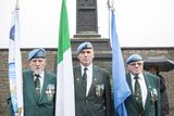 thumbnail: From Left: Paddy Corrigan, Des O'Dowd & Cormac Becton from Post 21 Irish UN Veterans association, at the Armistice day of remembrance in Bray 
Picture by Fergal Phillips.