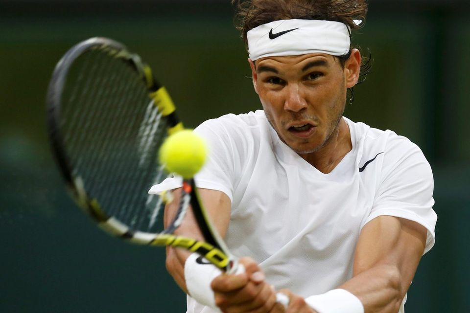 Rafael Nadal has dropped the first set in all three of his matches at Wimbledon so far. Photo: REUTERS/Suzanne Plunkett