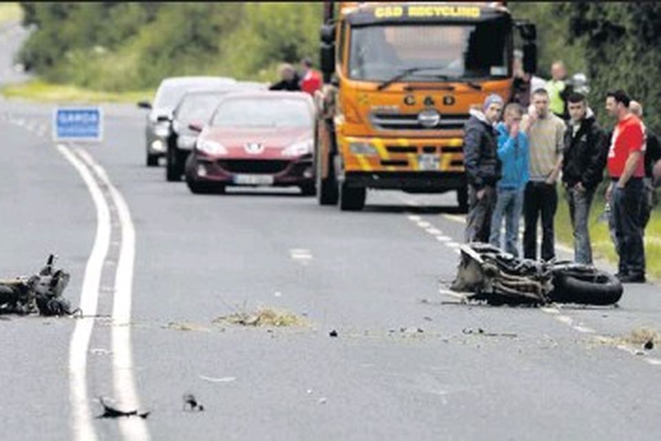 Motorcyclist miraculously survives horror N11 crash Independent.ie