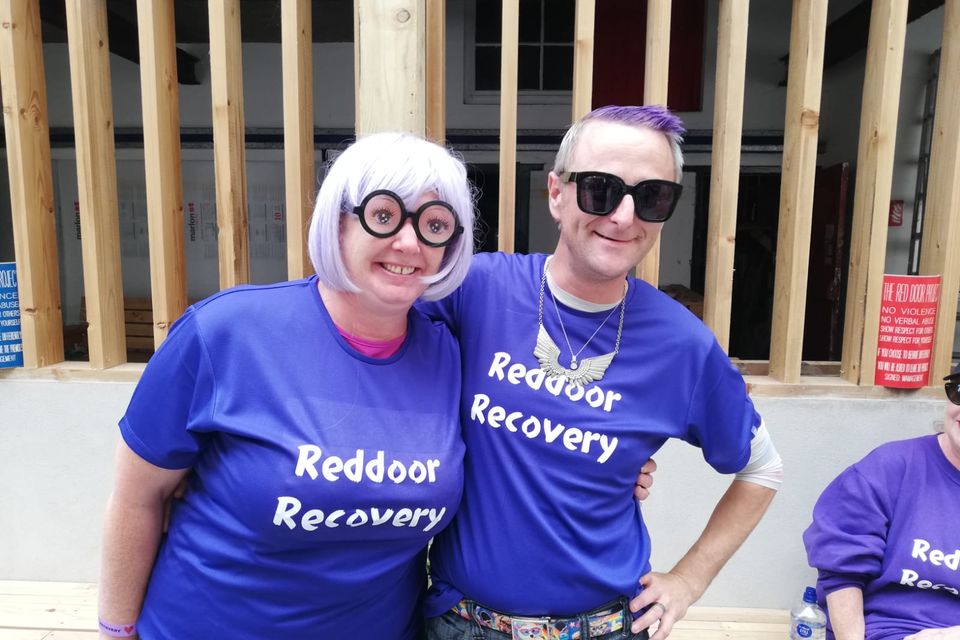 Jane and Gabby took part in the wak for Red Door Recovery Month.