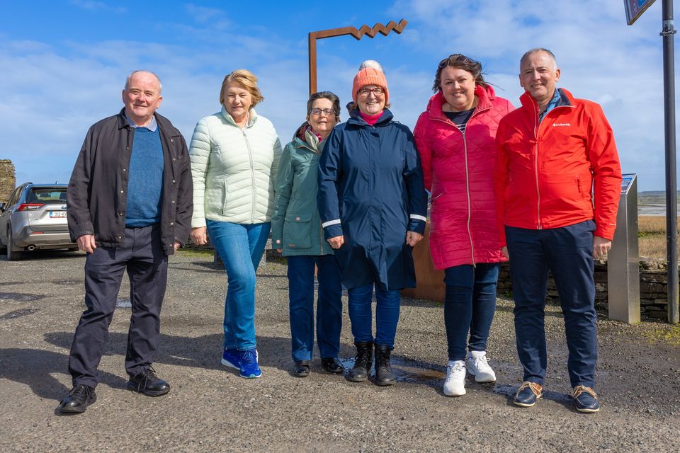 North Kerry residents hoping the next 10 years of the Wild Atlantic Way will bring more tourism to their area. Pictured are Noel Lynch, Anna Deegan, Noreen Lynch, Helen Lane, Jackie Kissane, and Cllr Mike Foley. Photo by John Kelliher.