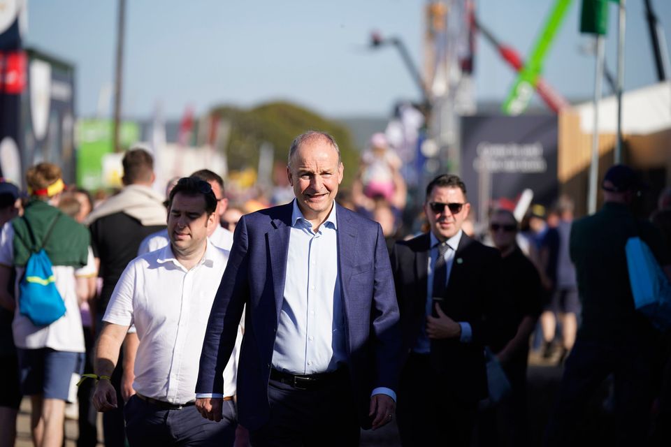 Tánaiste Micheal Martin at the National Ploughing Championships at Ratheniska, Co Laois. Photo: Niall Carson/PA Wire