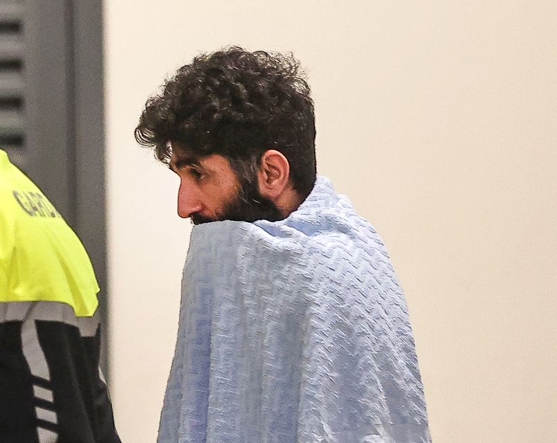 Mohammad Shaker Al Tamimi, of Lower William Street in New Ross in Co Wexford arrives at a special sitting of Gorey district court where he was charged with the murder of Malika Noor.  Picture: Gerry Mooney