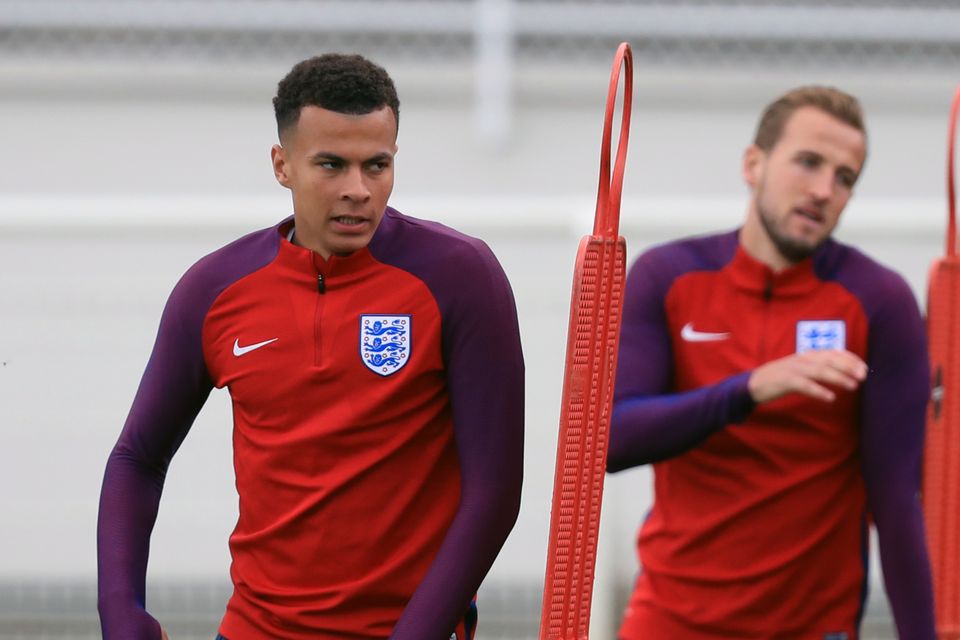 Roy Hodgson gave Dele Alli, left, and Harry Kane, right, their England debuts