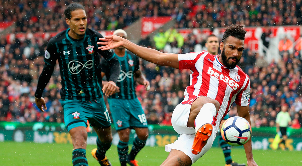 Maxim Choupo-Moting of Stoke City in action. Photo: Getty Images