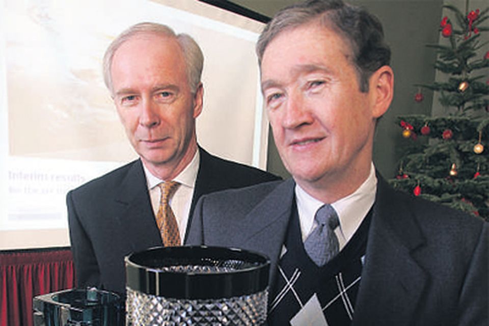 Patrick Dowling (left) chief financial officer and Peter Cameron, chief executive of Waterford Wedgewood