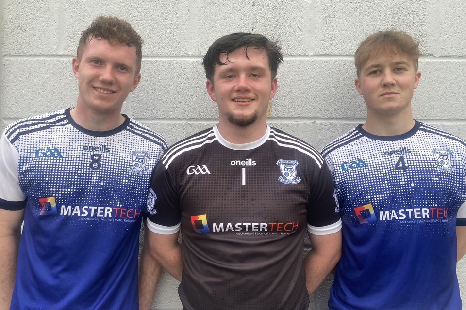 The three debutants of the Ballyhogue adult hurling championship: Ben Asple, Shane Roche and Conor O'Brien.