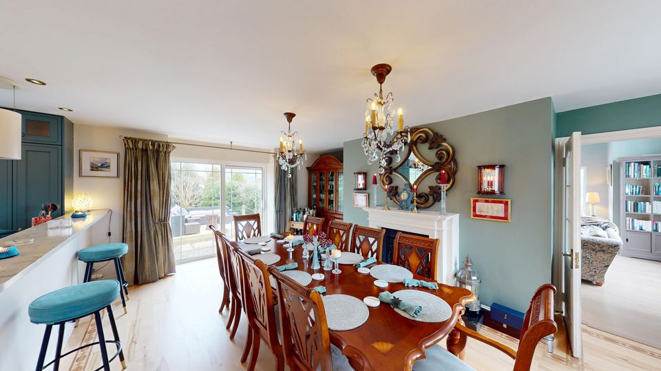The dining area