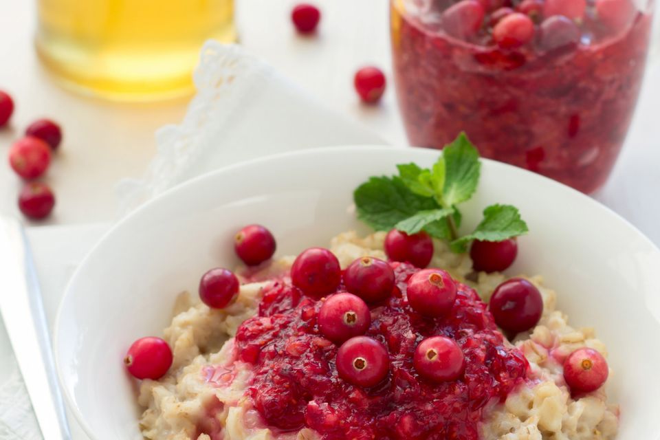 Oats with cranberries