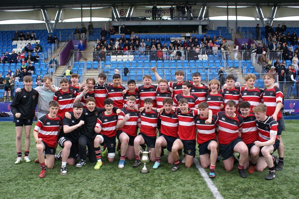 The Wicklow RFC U18 side who defeated Boyne in the Tom D'Arcy Cup final in Energia Park. 