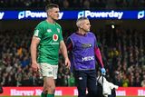 thumbnail: Johnny Sexton leaves the pitch with an injury against England