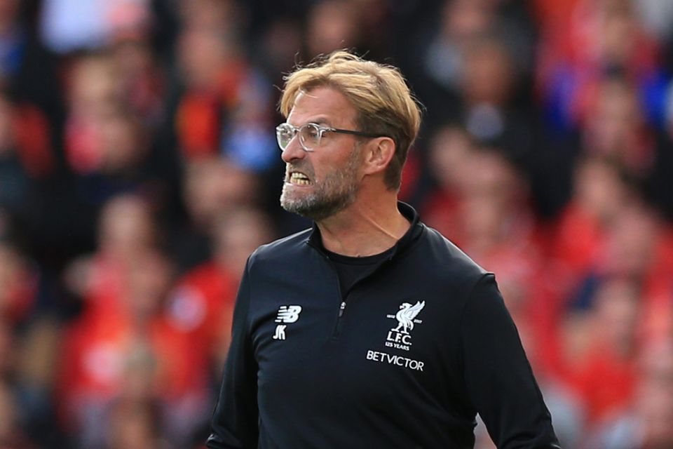 Liverpool manager Jurgen Klopp was a frustrated figure on the touchline