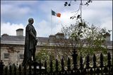 thumbnail: The statue of Prince Albert sits at the back of Leinster House. Photo: Steve Humphreys