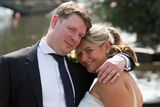 thumbnail: Bryony Gordon on her wedding day with her husband Harry.