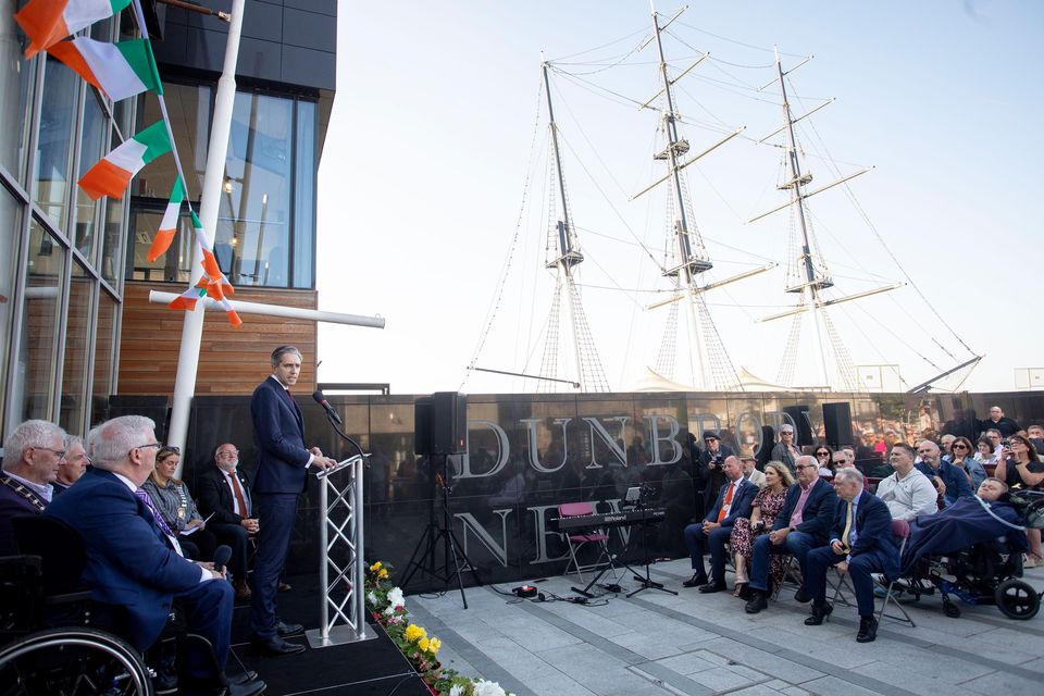 An Taoiseach Simon Harris opening the Dunbrody Famine Experience in New Ross on Friday. Photo: Mary Browne