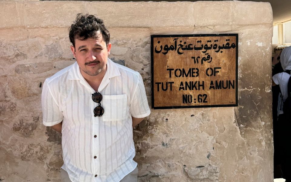 John Toner at the tomb of Tutankhamun